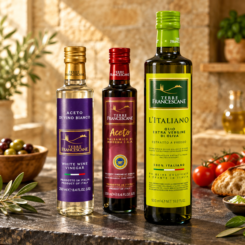 Italienisches Genuss-Set – Olivenöl, Balsamico & Weißweinessig - Kaiser KG Heimservice